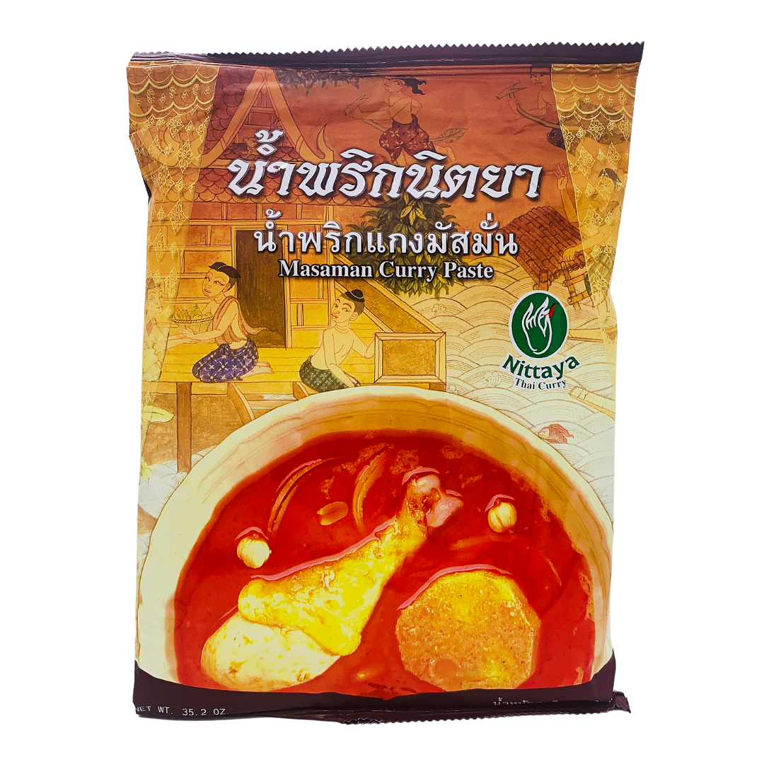 Massaman Curry Paste 1kg Large Packet By Nittaya Thai Food Online Authentic Thai Supermarket