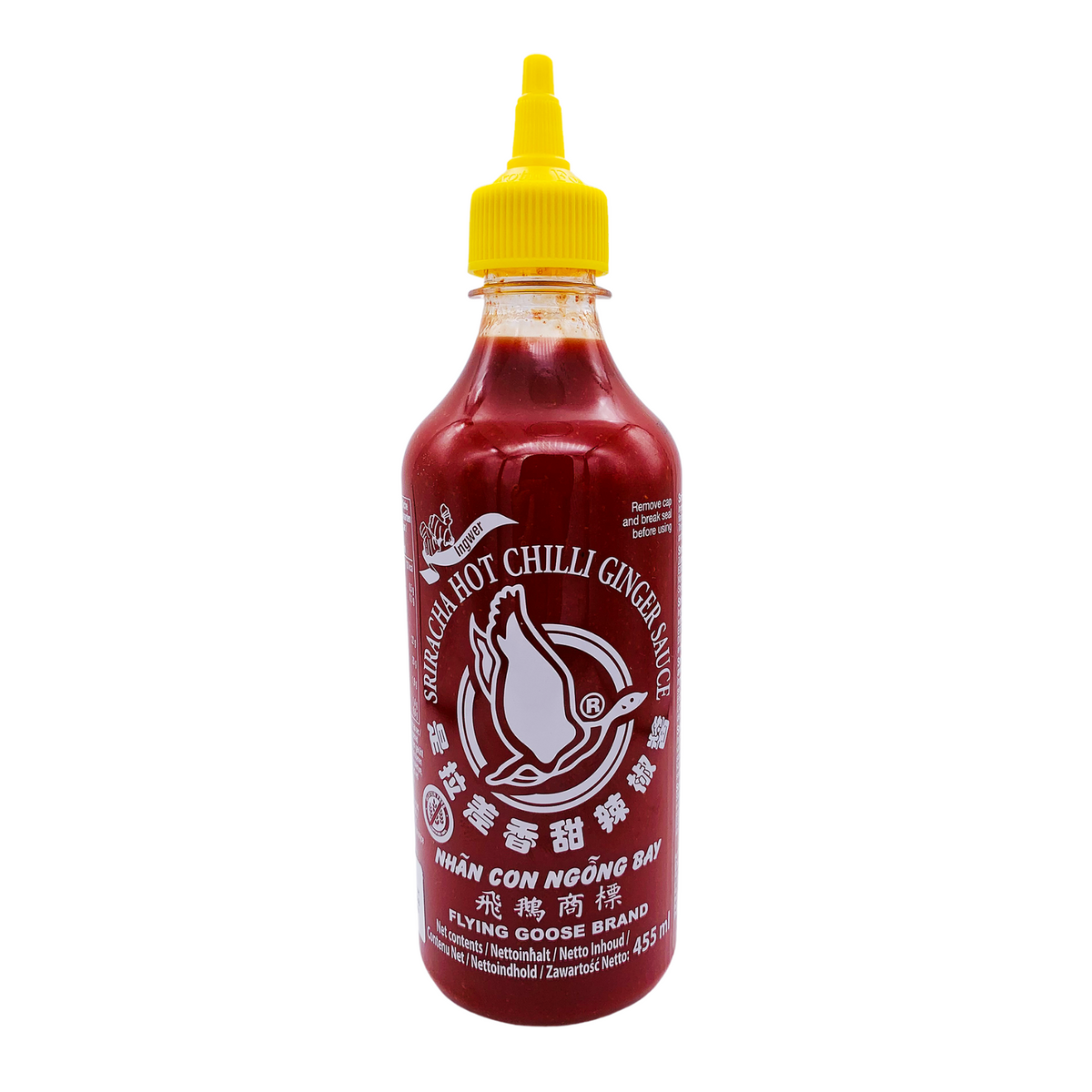 Sriracha Hot Chilli Sauce Ginger 455ml by Flying Goose Thai