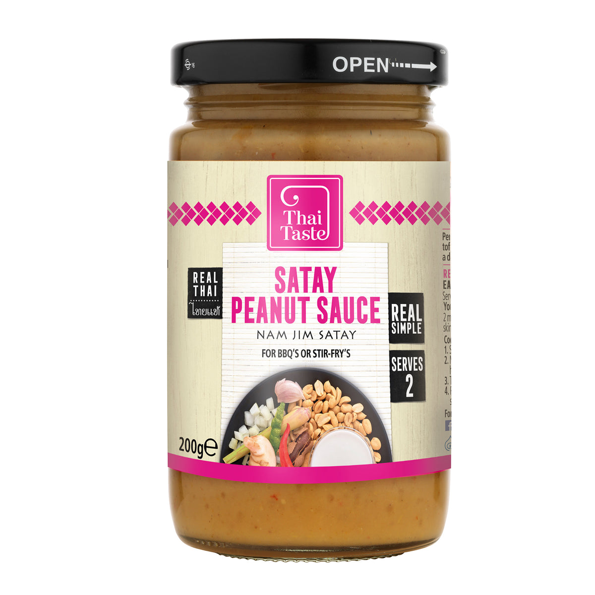 Thai Satay Peanut Sauce Nam Jim Satay 200g By Thai Taste – Thai Food