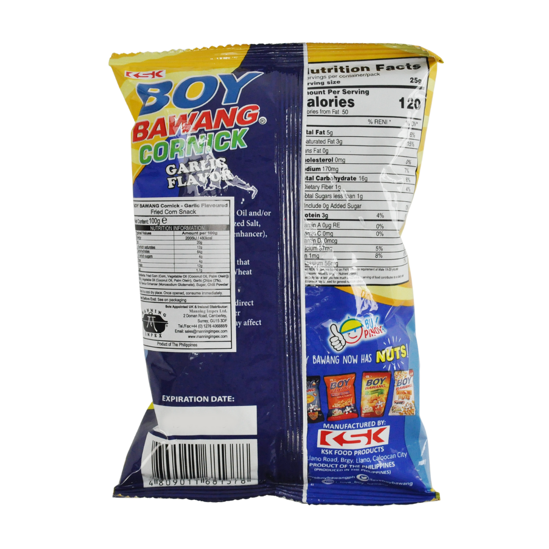 Cornick Garlic Flavour 100g by Boy Bawang