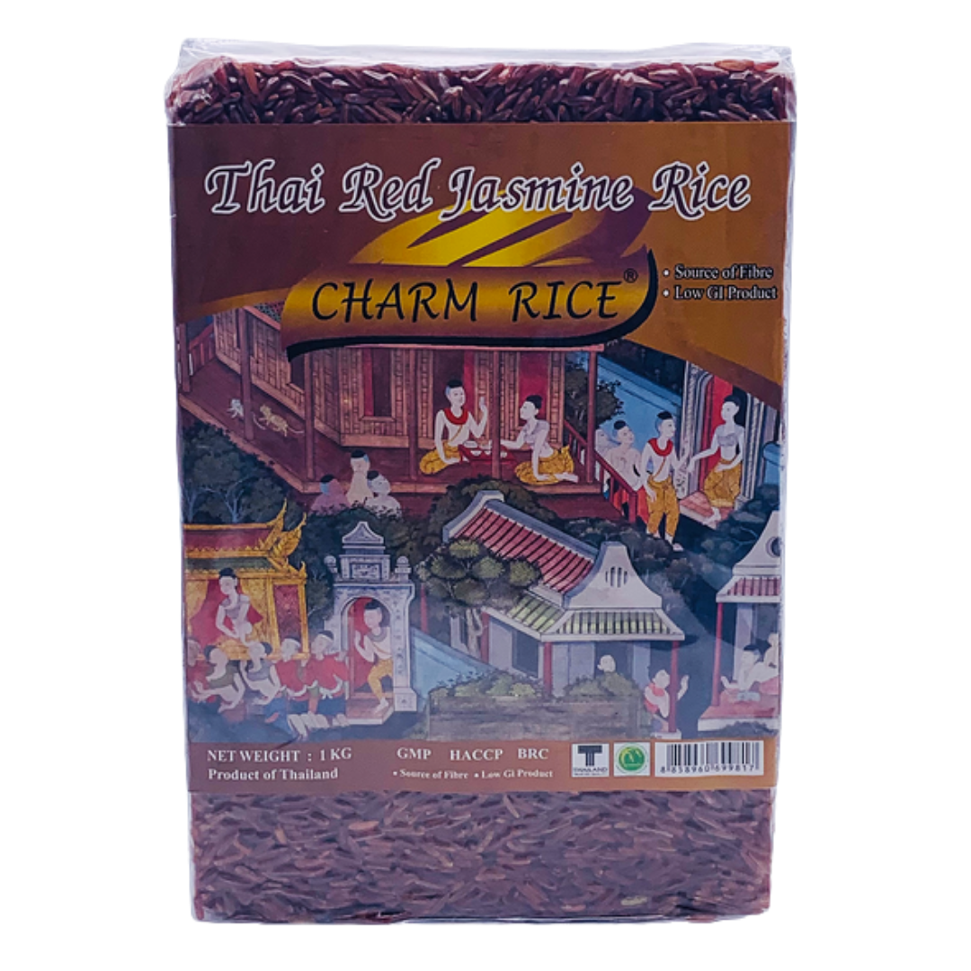 Thai Red Jasmine Rice 1kg Charm – Thai Food (authentic Thai supermarket)
