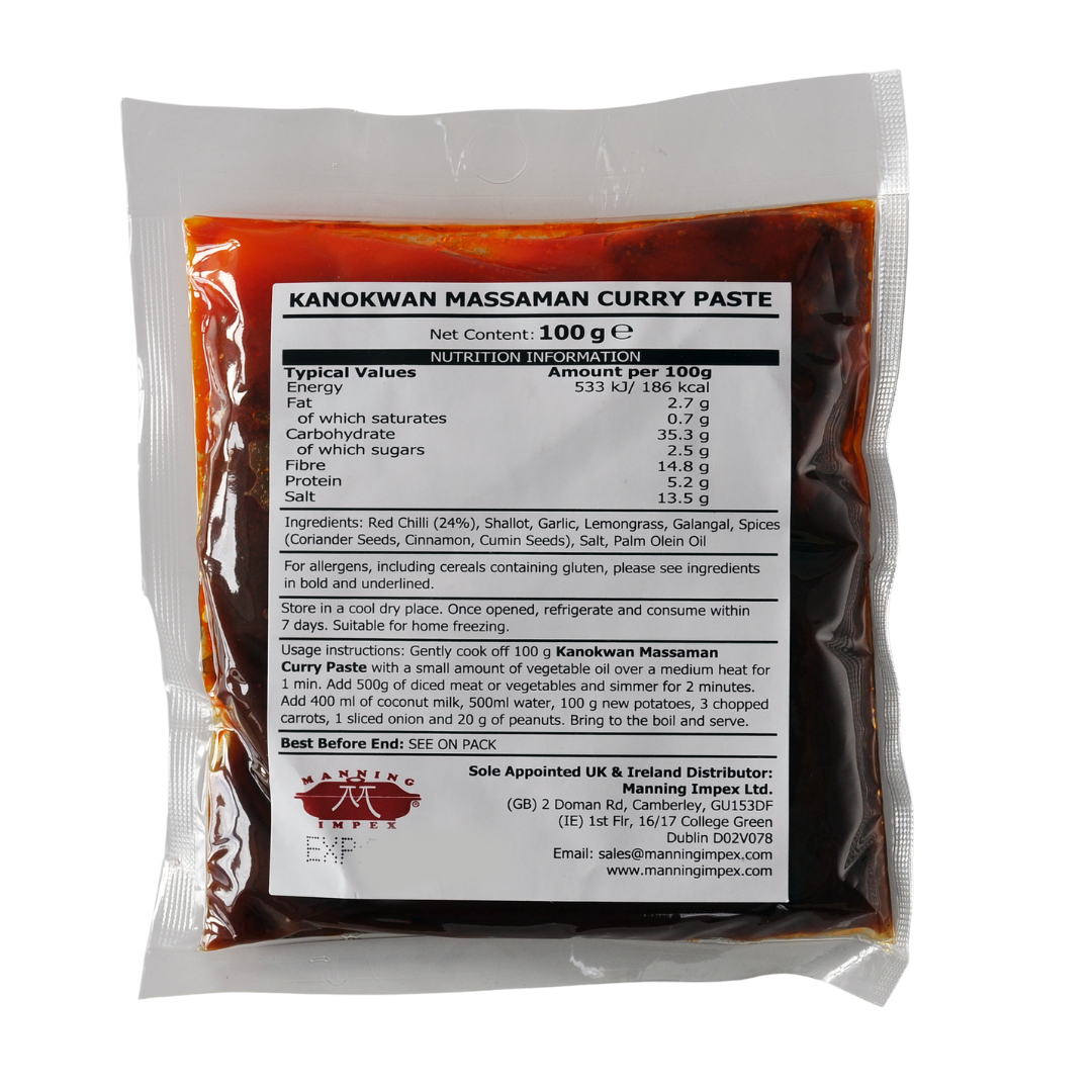 Massaman Curry Paste 100g packet by Kanokwan