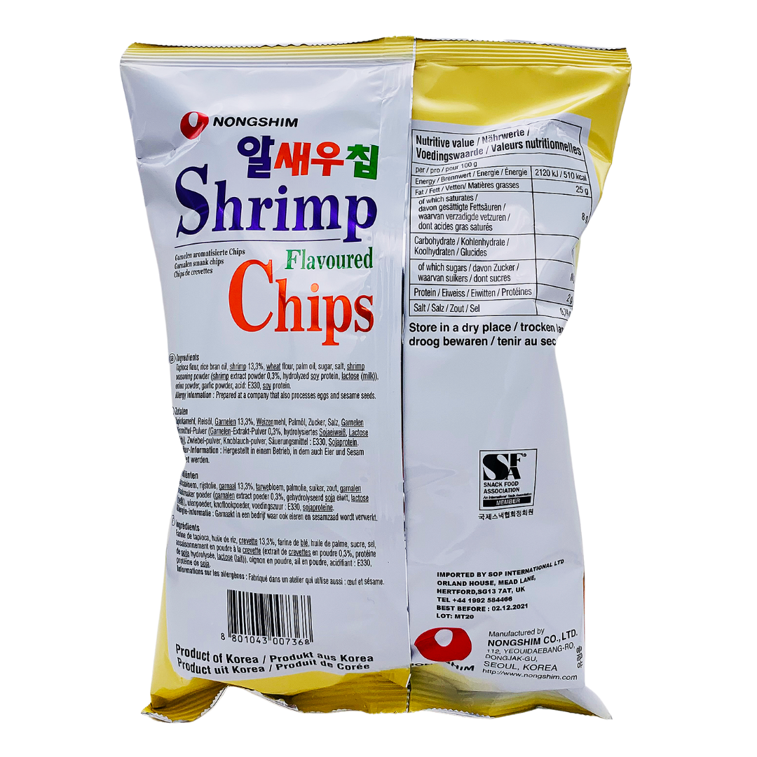 Shrimp Flavoured Chips 75g by Nongshim