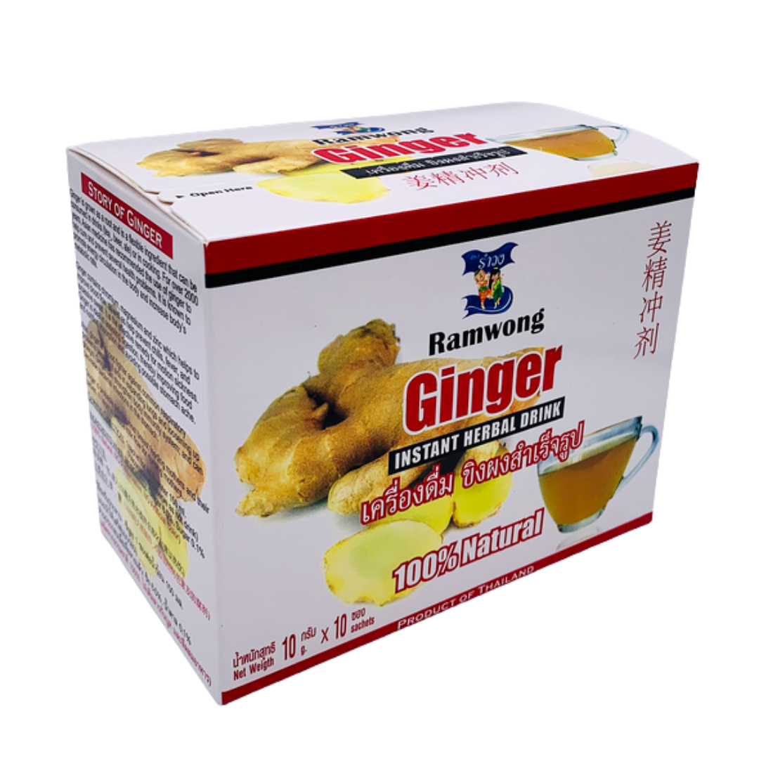 Ginger Flavoured Instant Herbal Drink 100g by Ramwong – Thai Food ...