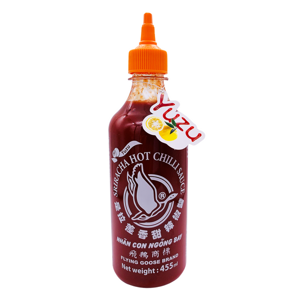 ** REDUCED ** Sriracha Hot Chilli Sauce (Yuzu) 455ml By Flying Goose B ...